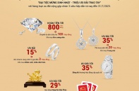 Ưu đãi tới 35% mừng sinh nhật DOJI và Thế giới Kim cương