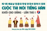 HNC tổ chức cuộc thi nói tiếng Hàn khối Cao đẳng đầu tiên tại Việt Nam