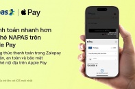 Thanh toán bằng Apple Pay trên ứng dụng Zalopay có thêm lựa chọn thẻ NAPAS