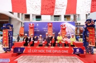 Vinhomes và SAMTY tổ chức lễ cất nóc 4 toà tháp The Opus One, dự kiến bàn giao từ quý I/2026