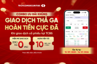 Hoàn tiền đến 40 triệu đồng khi giao dịch cổ phiếu tại TCBS