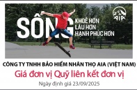 Cập nhật giá đơn vị Quỹ liên kết đơn vị của AIA Việt Nam ngày 24/9/2025 Cập nhật giá đơn vị Quỹ liên kết đơn vị của AIA Việt Nam ngày 24/9/2025