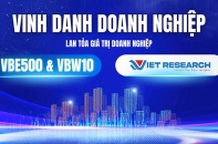 Vinh danh doanh nghiệp VBE500, VBW10 - Lan tỏa giá trị bền vững Vinh danh doanh nghiệp VBE500, VBW10 - Lan tỏa giá trị bền vững