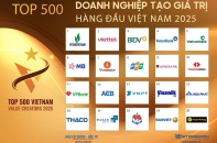 Công bố Top 500 Doanh nghiệp tạo giá trị hàng đầu Việt Nam 2025