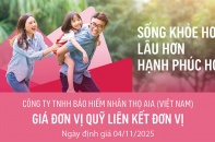 Cập nhật giá đơn vị Quỹ liên kết đơn vị của AIA Việt Nam ngày 5/11/2025