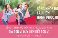 Cập nhật giá đơn vị Quỹ liên kết đơn vị của AIA Việt Nam ngày 12/11/2025
