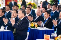 Tổng Bí thư Tô Lâm dự lễ khởi công Khu đô thị Bắc Thăng Long Urban City do liên danh Handico - Sunshine Group - Thái Nam Land triển khai