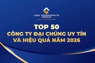 Tập đoàn Nguyên liệu Á Châu vào Top 50 Công ty Đại chúng Uy tín và Hiệu quả năm 2026