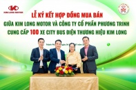 KIM LONG MOTOR cung cấp 100 xe buýt điện cho Phương Trinh Buslines, thúc đẩy chuyển đổi giao thông xanh