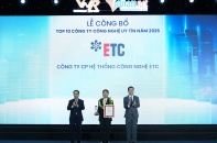 ETC được vinh danh Top 3 Công ty công nghệ cung cấp sản phẩm, dịch vụ và giải pháp chuyển đổi số uy tín năm 2026