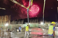 Nhịp đập bất tận đại công trường nơi đảo Ngọc