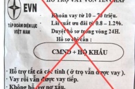 Giả mạo thương hiệu EVN để quảng cáo cho vay tín chấp 