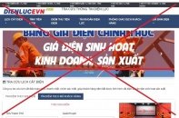 Xuất hiện website giả mạo thương hiệu EVN 
