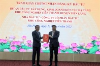 Hải Phòng trao Giấy chứng nhận đầu tư cho 6 dự án với 4.597 tỷ đồng và 231,5 triệu USD