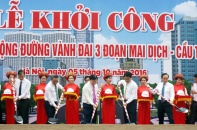 Khởi công dự án đường Vành đai 3 đoạn Mai Dịch – cầu Thăng Long, tổng mức đầu tư hơn 3.000 tỷ đồng