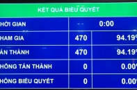 Quốc hội thông qua cơ cấu tổ chức Chính phủ nhiệm kỳ mới