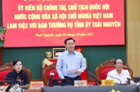 Chủ tịch Quốc hội: Thái Nguyên cần tập trung hoàn thiện quy hoạch với tư duy mới