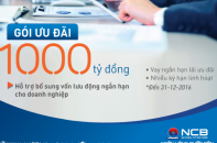 NCB dành 1.000 tỷ đồng ưu đãi lãi suất cho doanh nghiệp vay ngắn hạn 