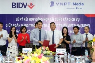  BIDV bắt tay VNPT-Media phát triển thanh toán không dùng tiền mặt