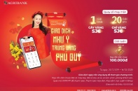 Agribank tặng vàng cho khách hàng đăng ký mới và sử dụng dịch vụ Agribank E-Mobile Banking  