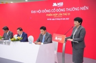 ĐHĐCĐ MSB: Đợi bán FCCOM mới chia cổ tức, sáp nhập ngân hàng phải chờ NHNN phê duyệt