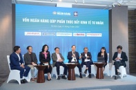 Khoảng 44% dư nợ tín dụng ngân hàng được "bơm" cho doanh nghiệp tư nhân