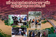 Agribank giảm tới 2%/năm lãi suất cho vay với khách hàng bị thiệt hại do bão, lũ