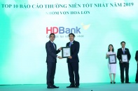 HDBank lọt top 10 doanh nghiệp niêm yết nhóm vốn hóa lớn có BCTN tốt nhất 2019