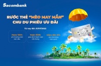 Sacombank hoàn tiền cho khách hàng đăng ký mở mới thẻ thanh toán Sacombank JCB Platinum