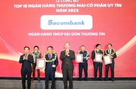 Sacombank nằm trong các bảng xếp hạng uy tín năm 2023 của Vietnam Report