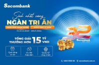 Sacombank tri ân khách hàng mừng sinh nhật lần thứ 32