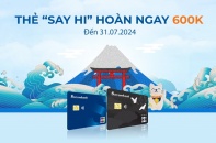 Mở thẻ tín dụng Sacombank JCB và thanh toán để được hoàn 600.000 đồng