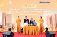 Sacombank ký hợp tác với Câu lạc bộ sao vàng đất Việt