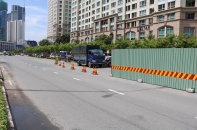 TP.HCM: Tiến độ thi công đường Nguyễn Hữu Cảnh rất chậm