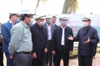 Cầu Cửa Hội bắc qua sông Lam đạt 55% khối lượng sau 10 tháng thi công