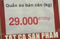 Trung tâm thương mại bán quần áo theo kg