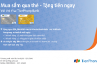 Thanh toán bằng thẻ Visa TienPhong Bank, nhận tiền ngay