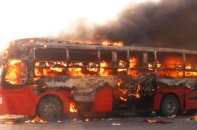 Xe khách 45 chỗ cháy rụi tại Cao tốc Pháp Vân - Cầu Giẽ