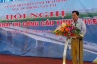 ﻿Thái Bình triển khai thi công cầu Tịnh Xuyên