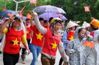 Thanh Hóa: Công nhân, người dân diễu hành phản đối Trung Quốc trong trật tự