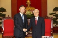 TBT Nguyễn Phú Trọng tiếp UV Quốc vụ Trung Quốc