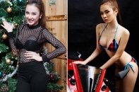 Phương Trang "bắt chước" chị khoe vòng 1 chứng tỏ trưởng thành