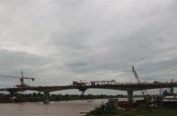 Thái Bình: Hợp long cầu Trà Giang vượt sông Trà Lý