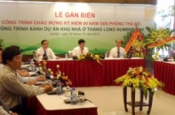 Gắn biển chào mừng cho Dự án Thăng Long Number One