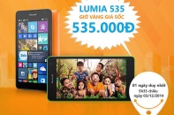 Mua ngay Lumia 535 chỉ với 535.000 đồng
