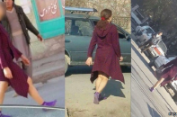 Cô gái gây sốc khi để lộ đôi khi chân đi giữa thủ đô Afghanistan