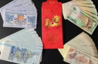 Tiền lì xì tứ linh đắt hàng dịp Tết