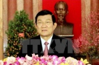 Chủ tịch nước Trương Tấn Sang chúc Tết Ất Mùi