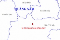 Mới đầu năm, Sông Tranh bị liên tiếp 2 trận động đất