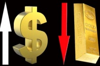 Vàng giảm, USD tăng vì Fed tăng lãi suất sớm